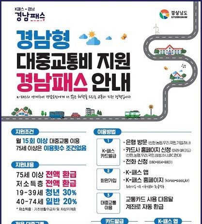 대중교통비 지원사업 확대 시행