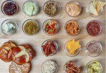 현대인의 ‘장내 생태계’ 변화: 서구화된 식사, 가공식품, 그리고 장 건강 sliced meat with green vegetable and cheese on stainless steel round tray